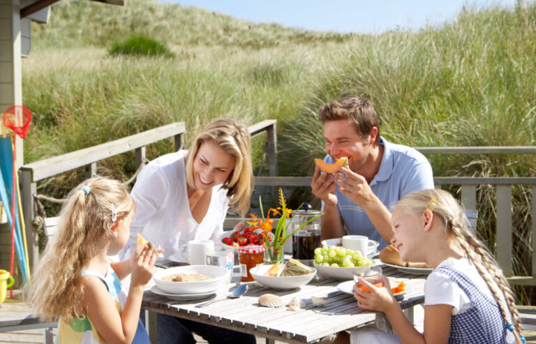 happy family on vacation